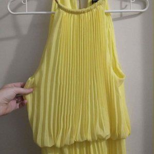 full length yellow dress